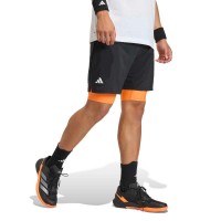 Pantaloncini Adidas Club 2 In 1 Neri Arancioni