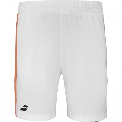 Short Babolat Play Blanco Naranja