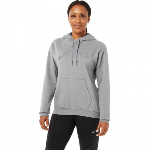 Sweatshirt Asics Logo Large Grey Woman Sweatshirt Asics Logo Large Grey Woman
