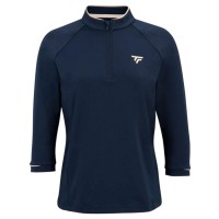 Sweat à capuchon Tecnifibre Thermo Zip Bleu marine pour femmes