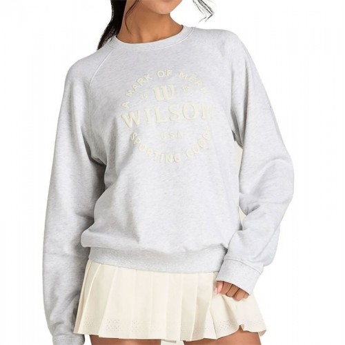 Sudadera Wilson Classic Crew Gris Heather Mujer Sudadera Wilson Classic Crew Gris Heather Mujer