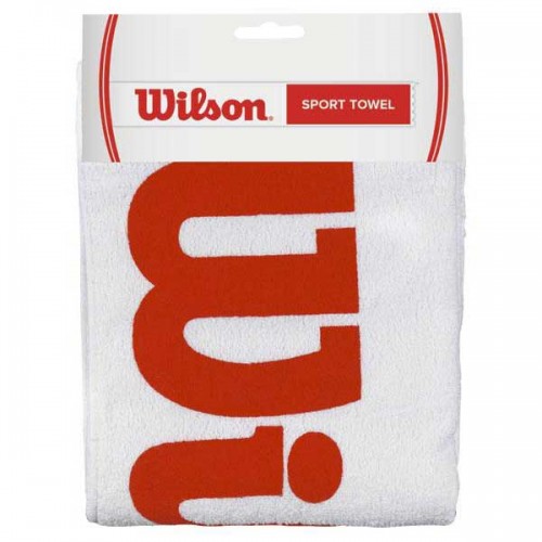 Wilson Sport Towel White Red Large Wilson Sport Towel White Red Large