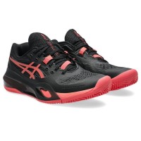 Zapatillas Asics Gel Resolution X Clay Negro Rojo Mujer