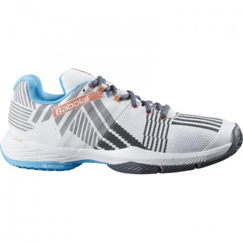 Babolat Sensa White Turquoise Women''s Sneakers Babolat Sensa White Turquoise Women''s Sneakers