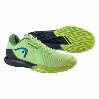 Zapatillas Head Sprint Pro 4.0 Clay Lima Azul Marino