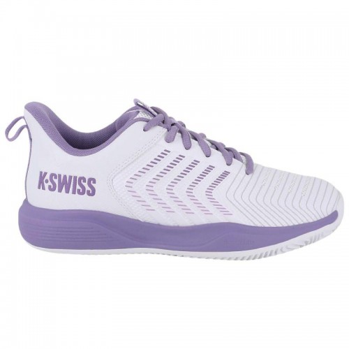 Zapatillas Kswiss Ultrashot Light Clay Blanco Lavanda Mujer