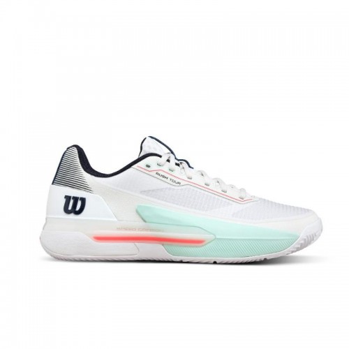 Zapatillas Wilson Rush Tour 5 Clay Blanco Aqua Coral